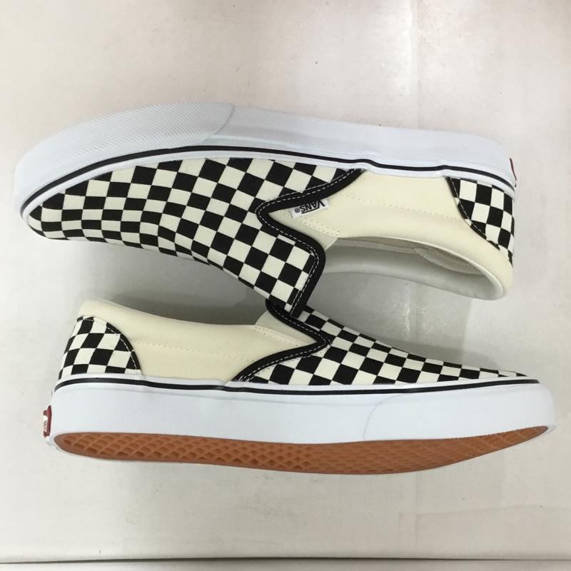 バンズ VANS スニーカー スニーカー V98CLA SLIP ON スニーカー 28cm 箱有 28.0cm チェック 白 / ホワイト / X 黒 / ブラック /  メンズ USED 古着 中古 10135541
