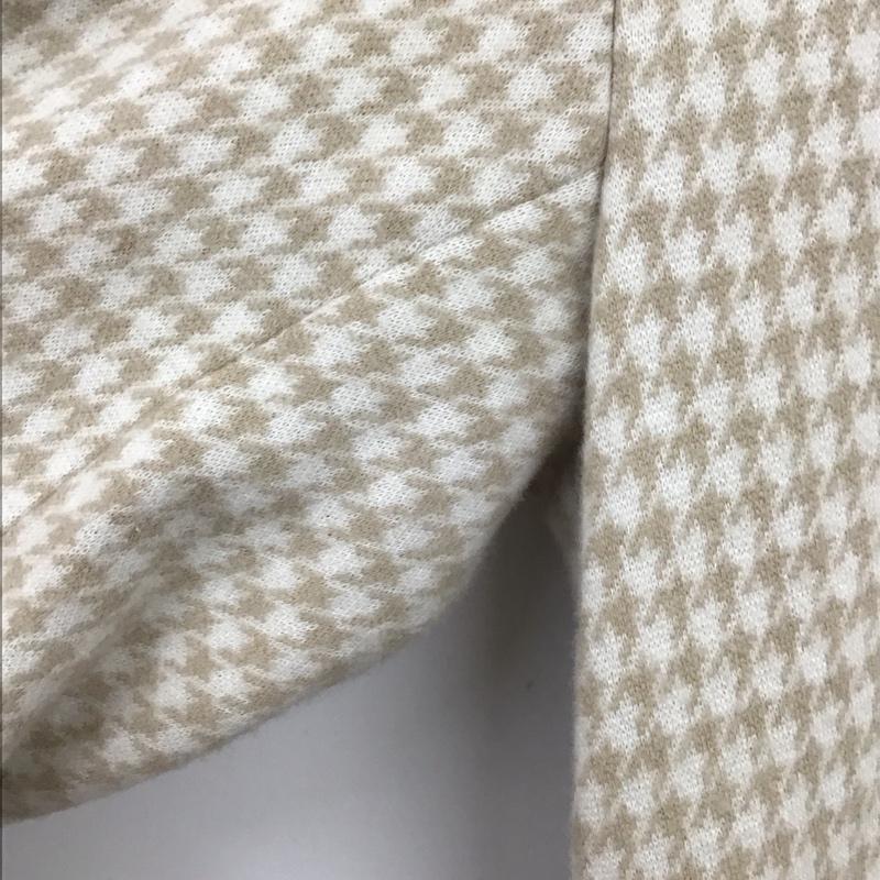 ザラ ZARA コート コート一般 2226/475/075 ハウンドトゥース プラッシュコート M  白 / ホワイト / X ベージュ / ベージュ /  レディース USED 古着 中古 10131663