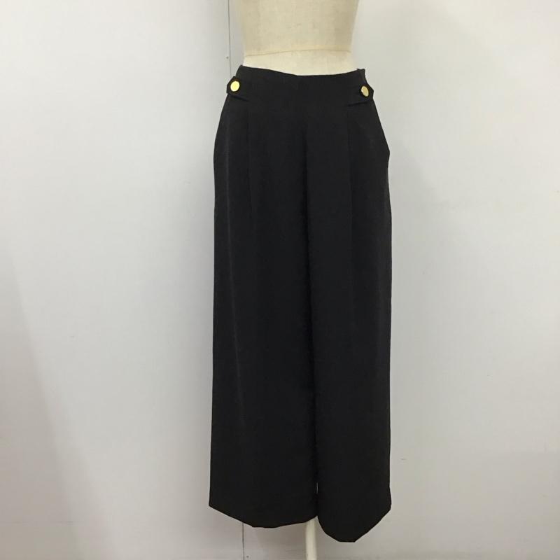 イェッカヴェッカ YECCA VECCA ボトムス ボトムス 70183F30000 ボタンデザインワイドパンツ S 無地 黒 / ブラック /  レディース USED 古着 中古 10117823