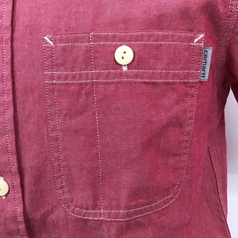 カーハート Carhartt シャツ、ブラウス 半袖 I014225 SS Clink Shirt S ロゴ、文字 桃 / ピンク /  メンズ USED 古着 中古 10113090