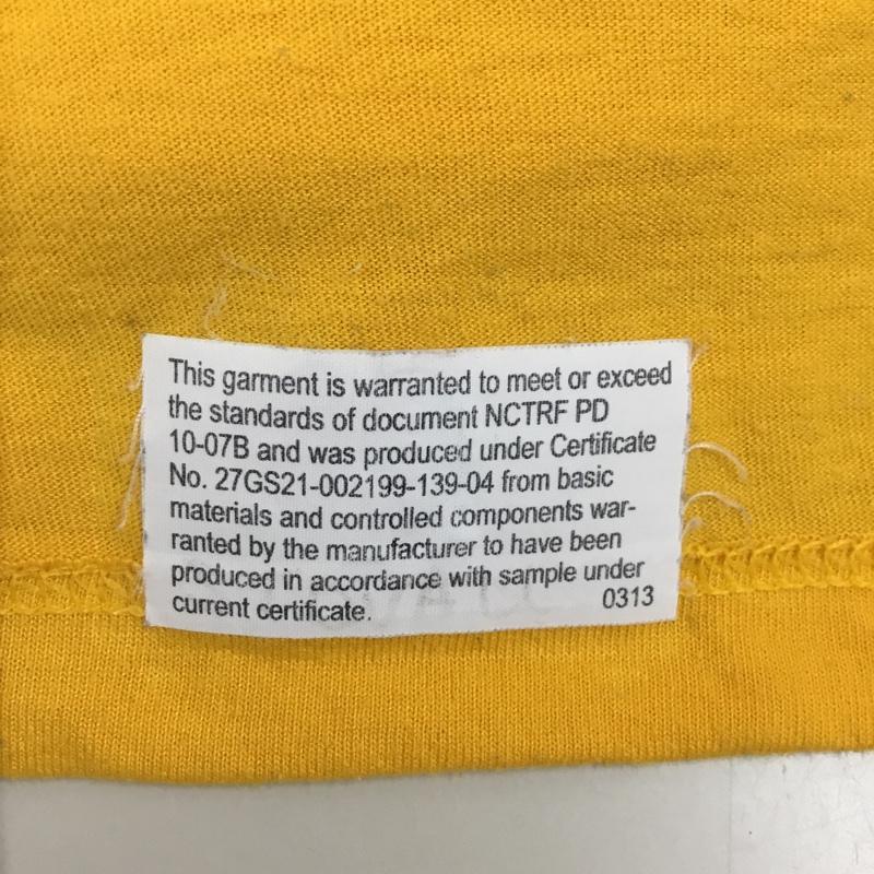 ユーエスネイビー USNAVY Tシャツ 半袖 半袖カットソー プリントTシャツ クルーネックカットソー 古着 M ロゴ、文字 黄 / イエロー /  メンズ USED 古着 中古 10113870