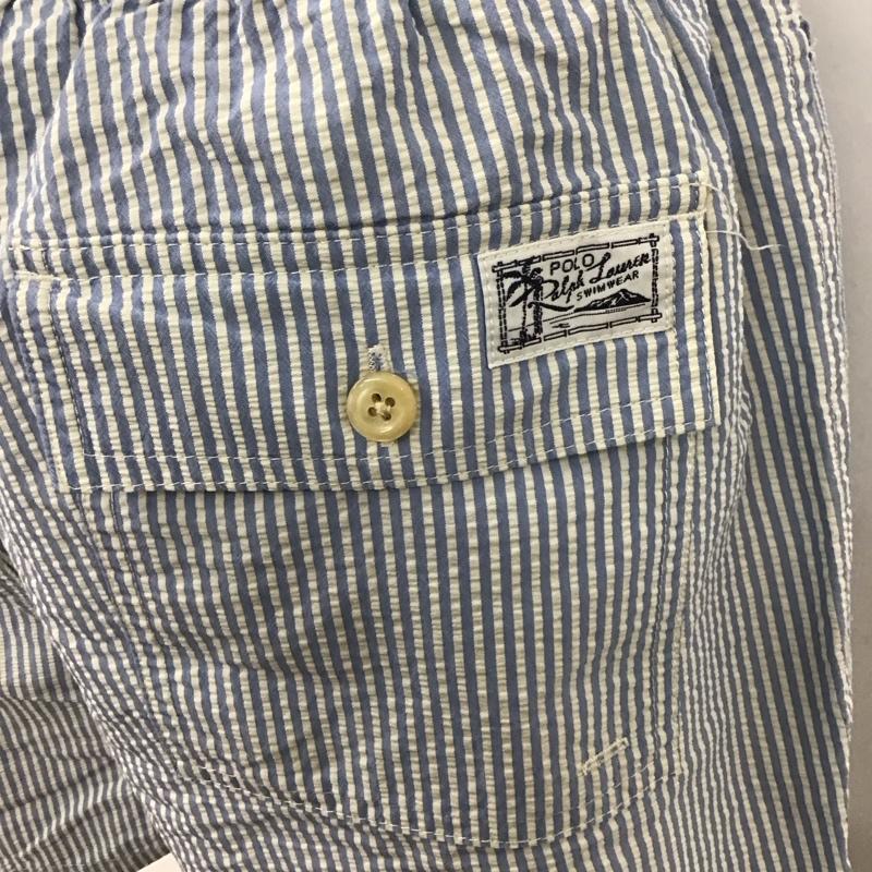 ポロバイラルフローレン Polo by RALPH LAUREN パンツ ショートパンツ L ストライプ 白 / ホワイト / X 水色 / ライトブルー /  メンズ USED 古着 中古 10108082