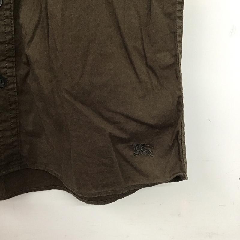 バーバリーブラックレーベル BURBERRY BLACK LABEL シャツ、ブラウス 半袖 半袖シャツ 無地シャツ ポケットシャツ 1 無地 カーキ / カーキ /  メンズ USED 古着 中古 10145889
