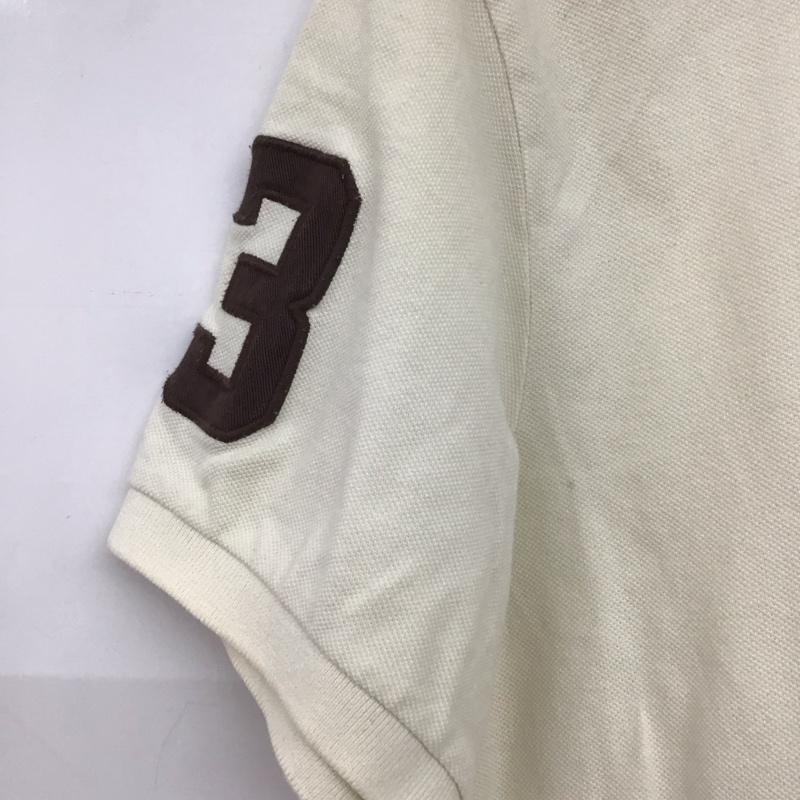 ポロバイラルフローレン Polo by RALPH LAUREN ポロシャツ 半袖 半袖ポロシャツ カラーシャツ 半袖カットソー L ロゴ、文字 アイボリー / アイボリー /  メンズ USED 古着 中古 10149171