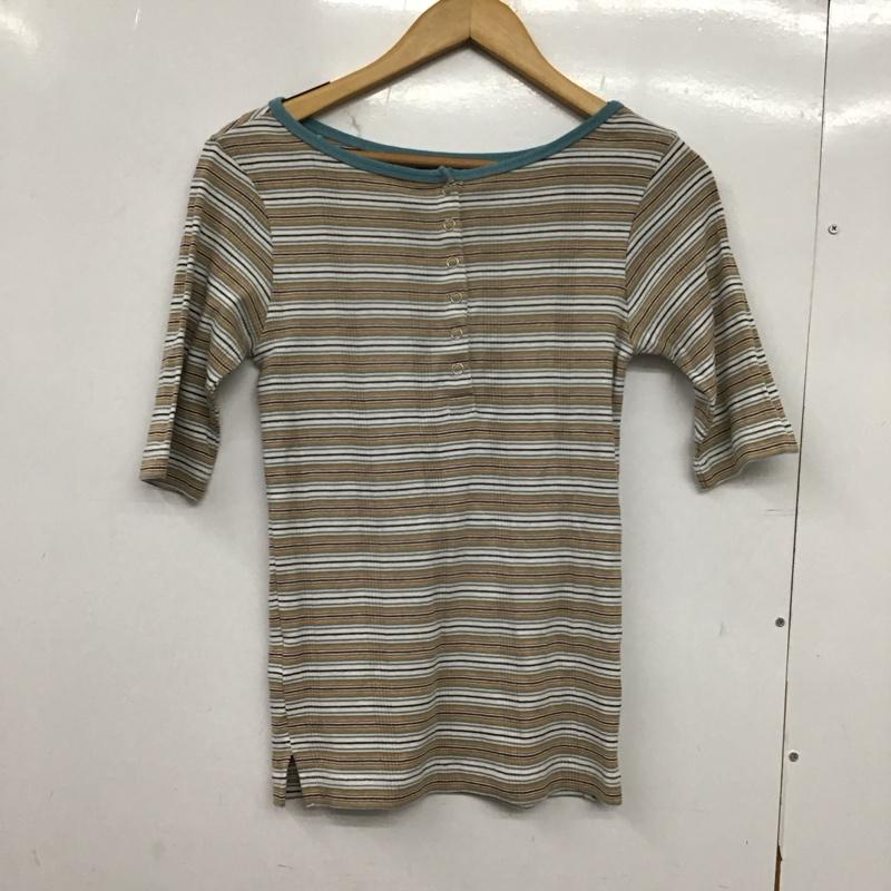 ニコアンド niko and... カットソー 半袖 L ボーダー柄 マルチカラー / マルチカラー /  レディース USED 古着 中古 10150859