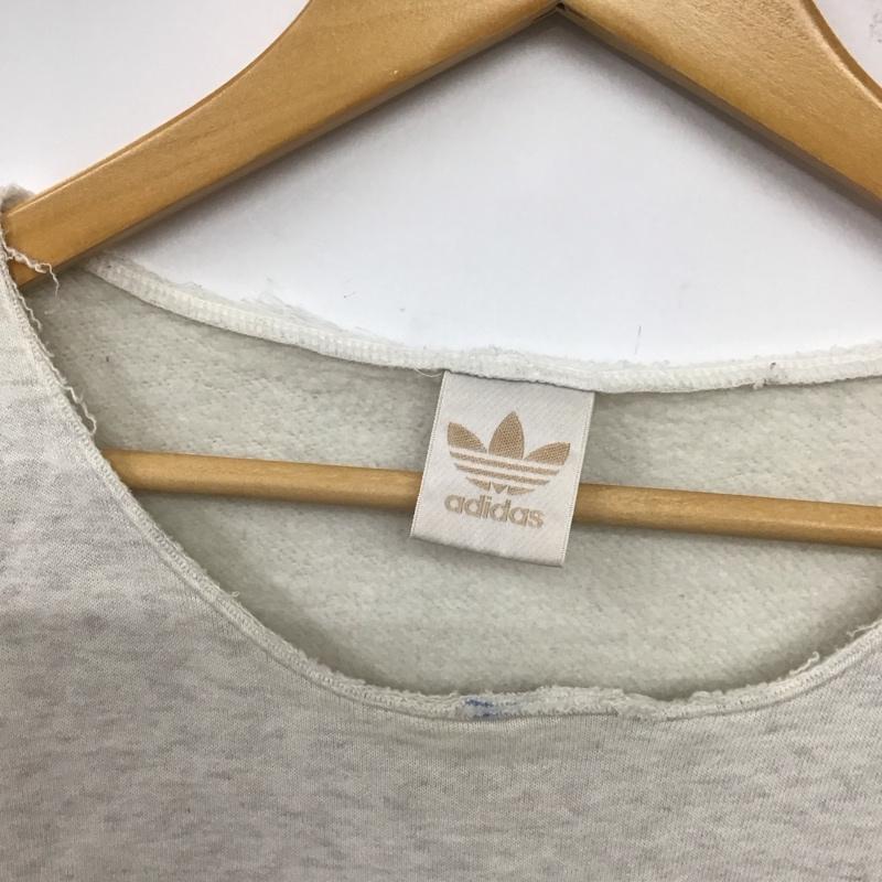 アディダス adidas トレーナー 半袖 半袖スウェットカットソー クルーネックカットソー プリントカットソー 古着 プリント 灰 / グレー /  メンズ USED 古着 中古 10138768