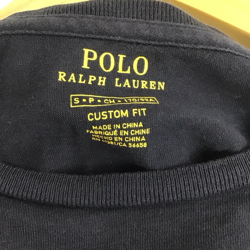 ポロラルフローレン POLO RALPH LAUREN Tシャツ 半袖 半袖カットソー プリントTシャツ クルーネックカットソー S ロゴ、文字 紺 / ネイビー /  メンズ USED 古着 中古 10130732