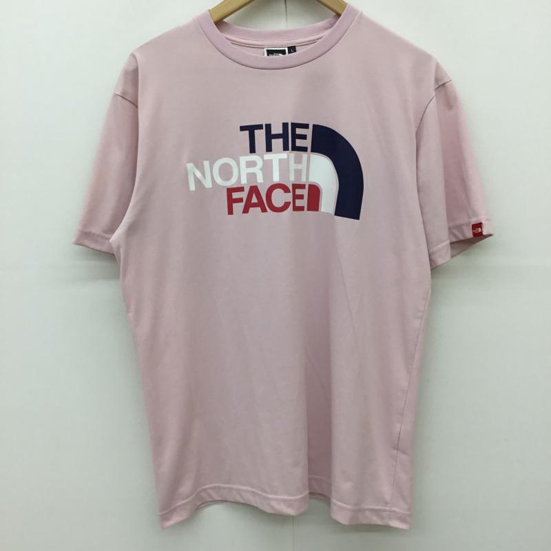 ザノースフェイス THE NORTH FACE Tシャツ 半袖 NT31352 L ロゴ、文字 桃 / ピンク /  メンズ USED 古着 中古 10144402