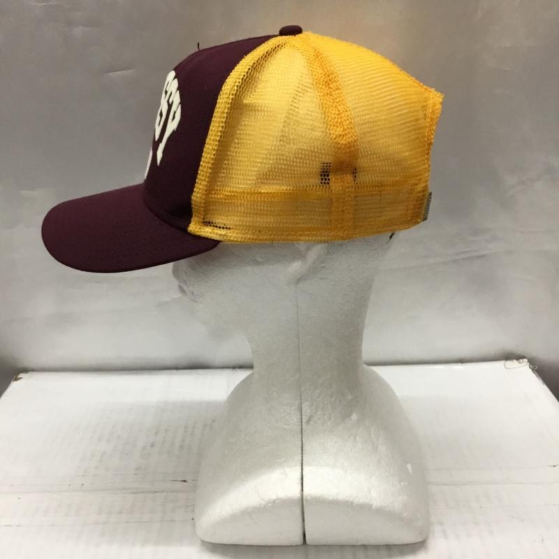 ステューシー STUSSY 帽子 キャップ メッシュキャップ ロゴ、文字 橙 / オレンジ / X ボルドー / ボルドー /  メンズ USED 古着 中古 10108552