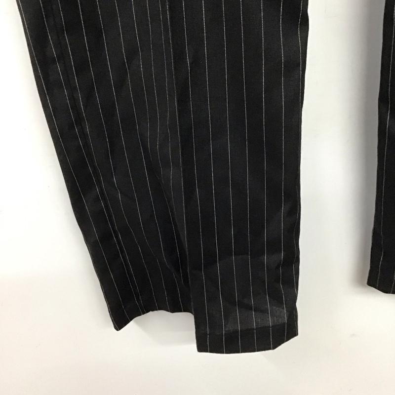 ステューシー STUSSY パンツ スラックス スラックスパンツ ワイドパンツ カジュアルパンツ M ストライプ 黒 / ブラック /  メンズ USED 古着 中古 10139290