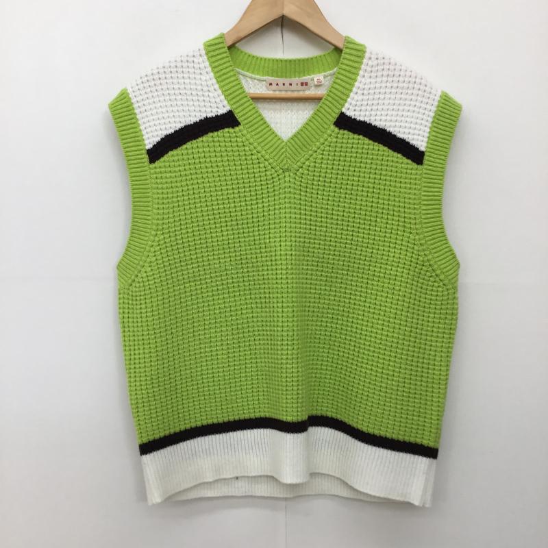 ユニクロ UNIQLO ベスト ベスト MARNI 4L  白 / ホワイト / X 緑 / グリーン /  レディース USED 古着 中古 10139896