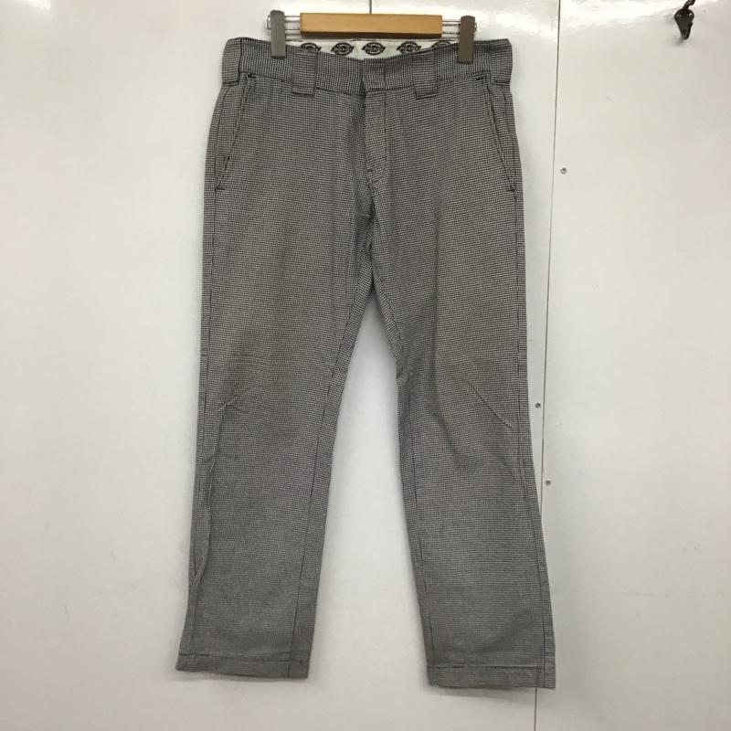 ディッキーズ Dickies パンツ チノパン um874r4 チノパン スリムパンツ 30インチ チェック 白 / ホワイト / X 黒 / ブラック /  メンズ USED 古着 中古 10143676