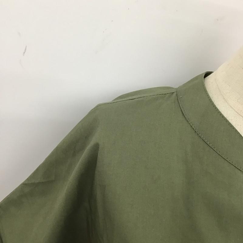 ビームス ハート BEAMS HEART ワンピース ロングスカート 43-26-0037-152 スキッパー ドロスト ワンピース 半袖 無地 カーキ / カーキ /  レディース USED 古着 中古 10115492