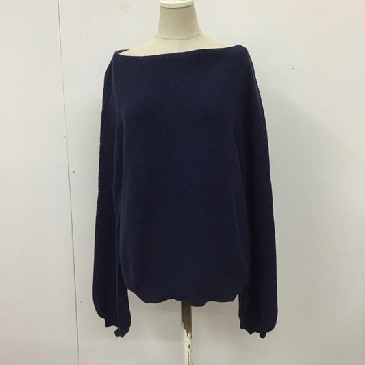 マウジー MOUSSY ニット、セーター 長袖 長袖ニットカットソー ニット セーター クルーネックニット FREE 無地 紺 / ネイビー /  レディース USED 古着 中古 10117880