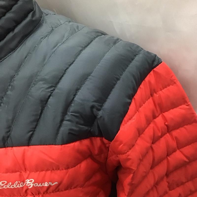 エディーバウアー Eddie Bauer ジャケット、上着 ジャケット、ブレザー ジップアップジャケット ジャンパー ジャケット ダウンジャケット アウター M ロゴ、文字 赤 / レッド / X 紺 / ネイビー /  メンズ USED 古着 中古 10110765