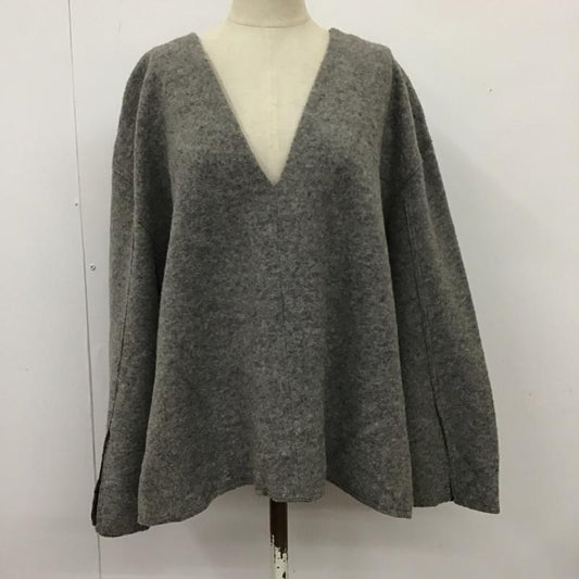 ザラ ZARA ニット、セーター 長袖 長袖ニットカットソー Vネックカットソー セーター M 無地 灰 / グレー /  レディース USED 古着 中古 10118526