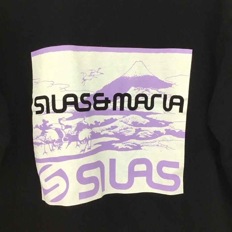 サイラス SILAS カットソー 長袖 長袖カットソー プリントカットソー クルーネック S ロゴ、文字 黒 / ブラック /  メンズ USED 古着 中古 10147620