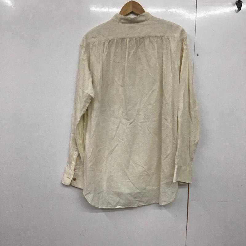 ゴーヘンプ GOHEMP シャツ、ブラウス 長袖 長袖シャツ ノーカラーシャツ カジュアルシャツ 2 ロゴ、文字 アイボリー / アイボリー /  メンズ USED 古着 中古 10143485