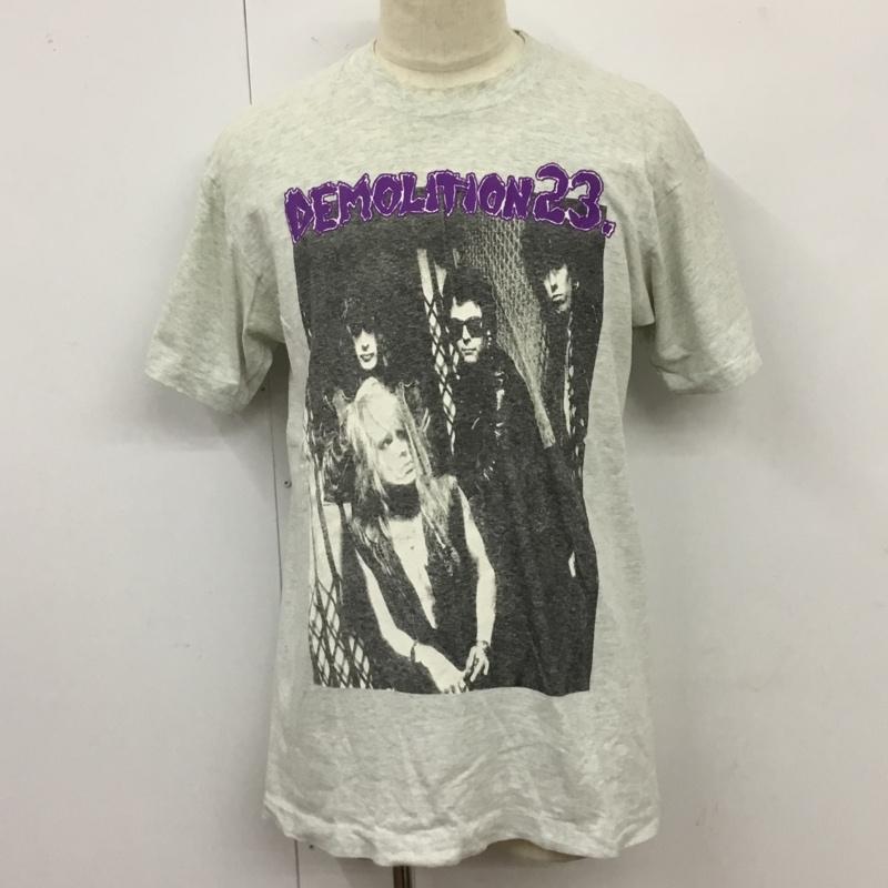 フルーツオブザルーム FRUIT OF THE LOOM Tシャツ 半袖 DEMOLITION23 バンドTシャツ L プリント 灰 / グレー /  メンズ USED 古着 中古 10119851