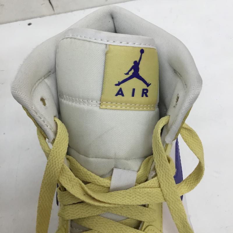 ナイキ NIKE スニーカー スニーカー BQ6472-701 Air Jordan 1 Mid Lemon Wash ウィメンズ 26.5cm ロゴ、文字 黄 / イエロー /  メンズ USED 古着 中古 10134014