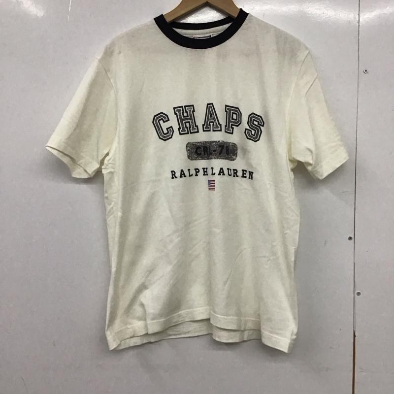 チャップス CHAPS Tシャツ 半袖 半袖カットソー プリントTシャツ クルーネックカットソー M ロゴ、文字 アイボリー / アイボリー /  メンズ USED 古着 中古 10149941