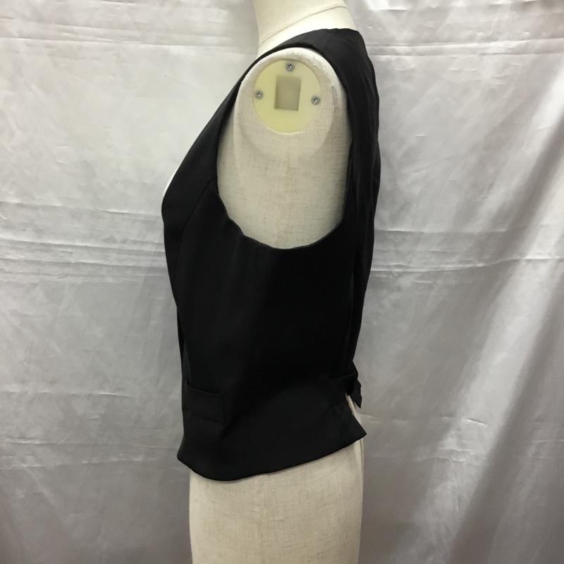ザラベーシック ZARA BASIC ベスト ベスト ベスト ノースリーブカットソー 前ボタン S 無地 黒 / ブラック /  レディース USED 古着 中古 10115788