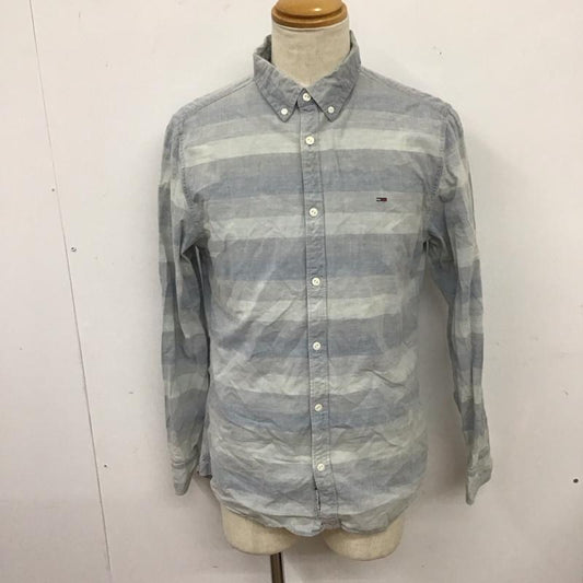トミーヒルフィガー TOMMY HILFIGER シャツ、ブラウス 長袖 長袖シャツ ボーダーシャツ カラーシャツ ボタンダウンシャツ M ボーダー柄 インディゴ / インディゴ /  メンズ USED 古着 中古 10126229