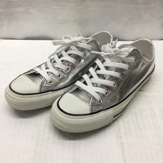コンバース CONVERSE スニーカー スニーカー 1SC254 ALL STAR 100 SHINYMETALLIC OX 24cm 24.0cm ロゴ、文字 銀 / シルバー / X 白 / ホワイト /  レディース USED 古着 中古 10121821