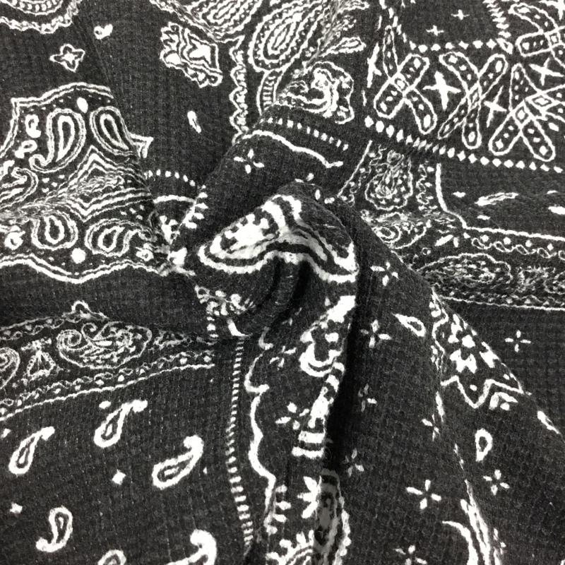 ナノユニバース nano・universe Tシャツ 半袖 668-1124048 半袖Tシャツ プリントTシャツ M 総柄 黒 / ブラック /  メンズ USED 古着 中古 10115773