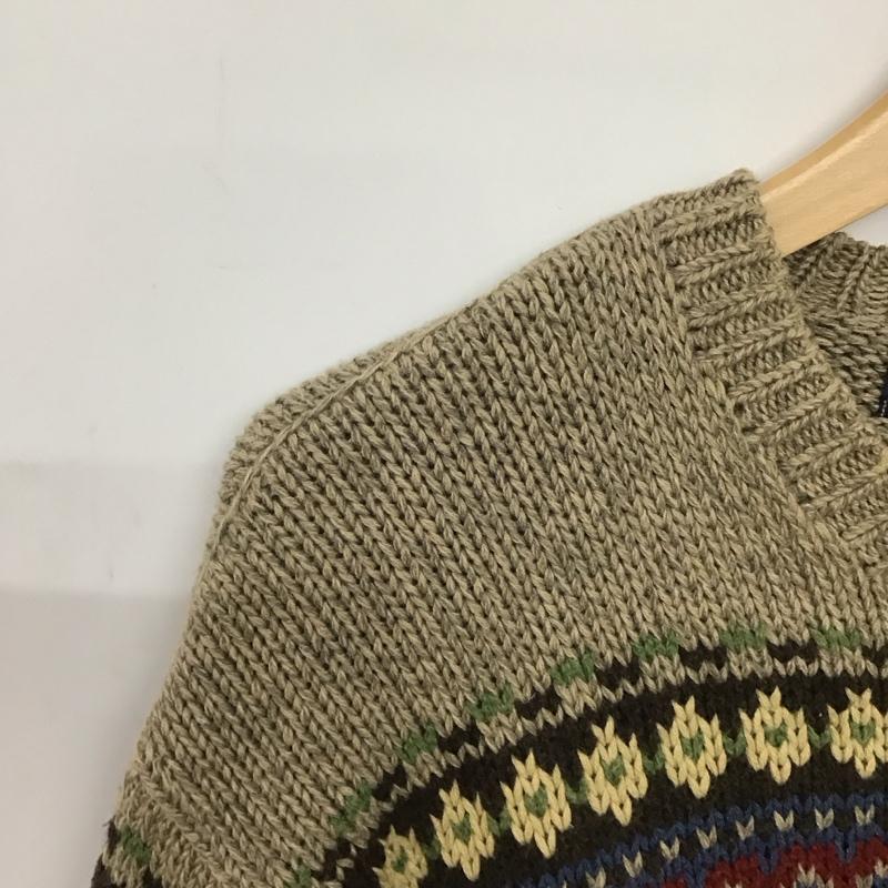 ポロバイラルフローレン Polo by RALPH LAUREN ニット、セーター 長袖 長袖ニットカットソー クルーネック セーター M プリント マルチカラー / マルチカラー /  メンズ USED 古着 中古 10146442