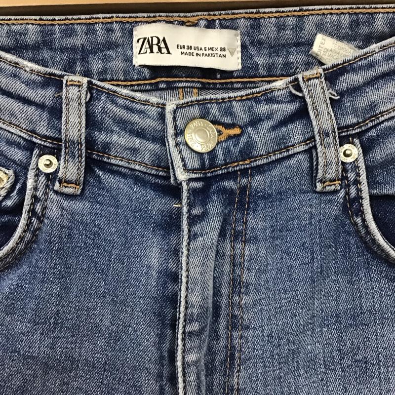 ザラ ZARA パンツ デニム、ジーンズ 38 無地 水色 / ライトブルー /  レディース USED 古着 中古 10130988