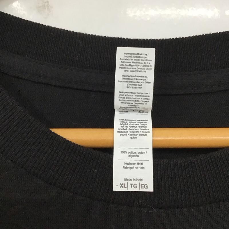 テンダーロイン TENDERLOIN Tシャツ 半袖 半袖カットソー プリントTシャツ クルーネックカットソー XL プリント 黒 / ブラック /  メンズ USED 古着 中古 10130017