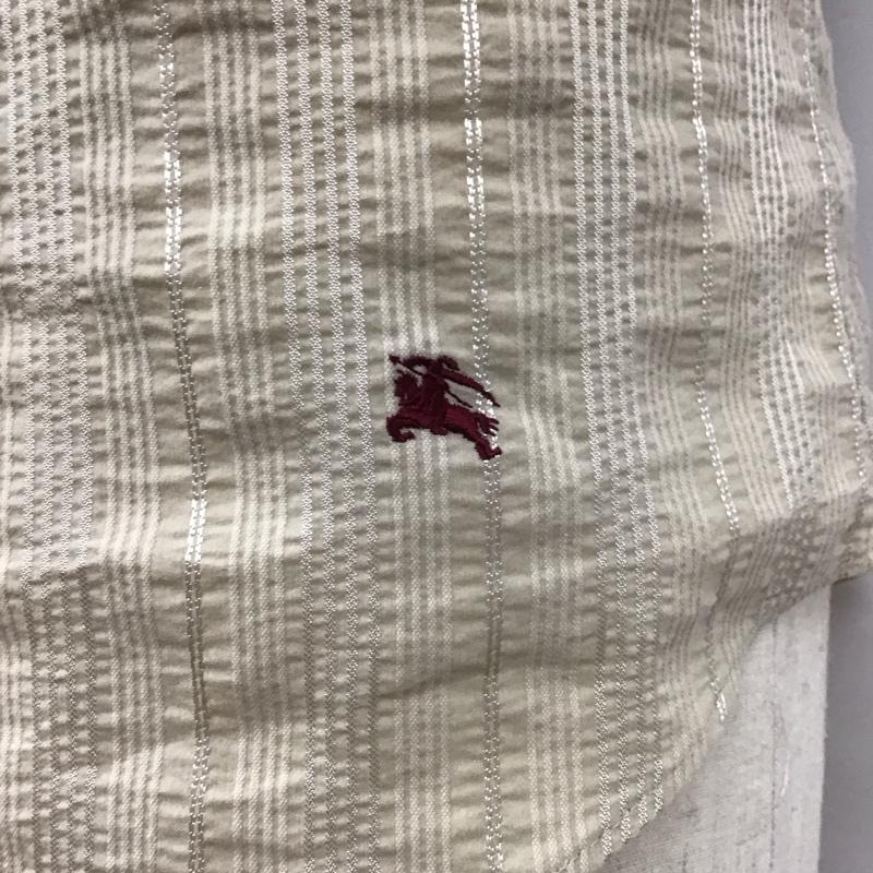 バーバリーブラックレーベル BURBERRY BLACK LABEL シャツ、ブラウス 半袖 BMW22-214-42 ワークシャツ 2 ワンポイント ベージュ / ベージュ /  メンズ USED 古着 中古 10113079