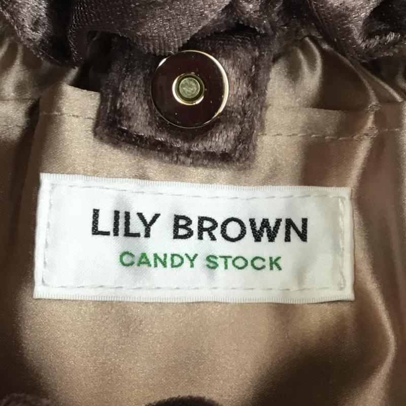 リリー ブラウン Lily Brown ハンドバッグ ハンドバッグ ラッフルベロアハンドバッグ  茶 / ブラウン /  レディース USED 古着 中古 10130869