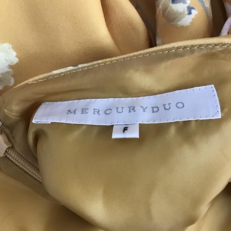 マーキュリーデュオ MERCURYDUO ワンピース ひざ丈スカート 001660302901 水彩フラワーフリルヘムワンピース 長袖ワンピース プリントワンピース FREE プリント マルチカラー / マルチカラー /  レディース USED 古着 中古 10114486