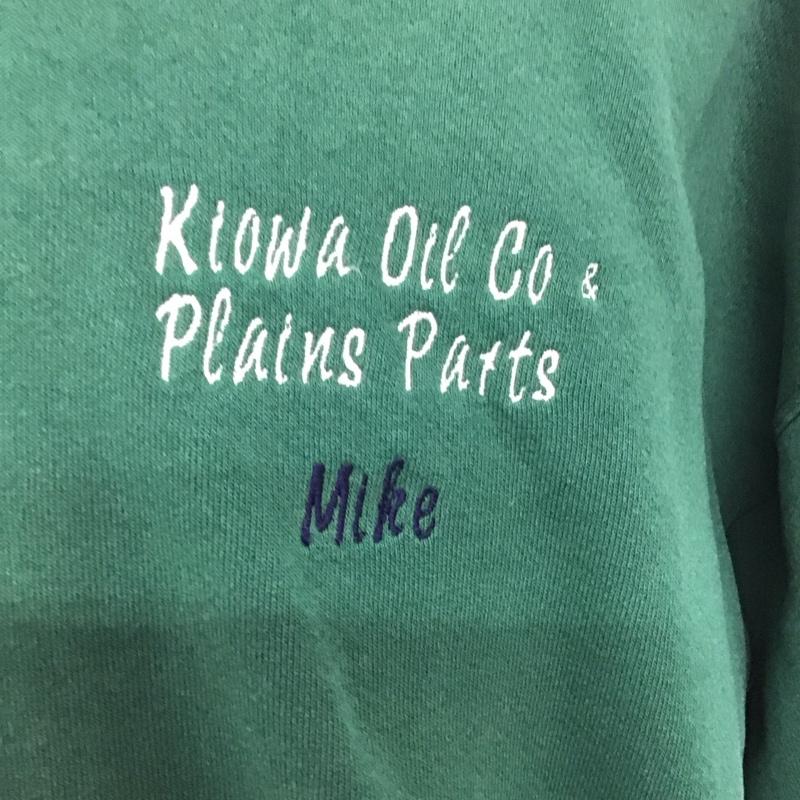 古着 USED トレーナー 長袖 長袖トレーナー スウェット クルーネック リブスウェットカットソー 古着 XXL ロゴ、文字 緑 / グリーン /  メンズ USED 古着 中古 10124707