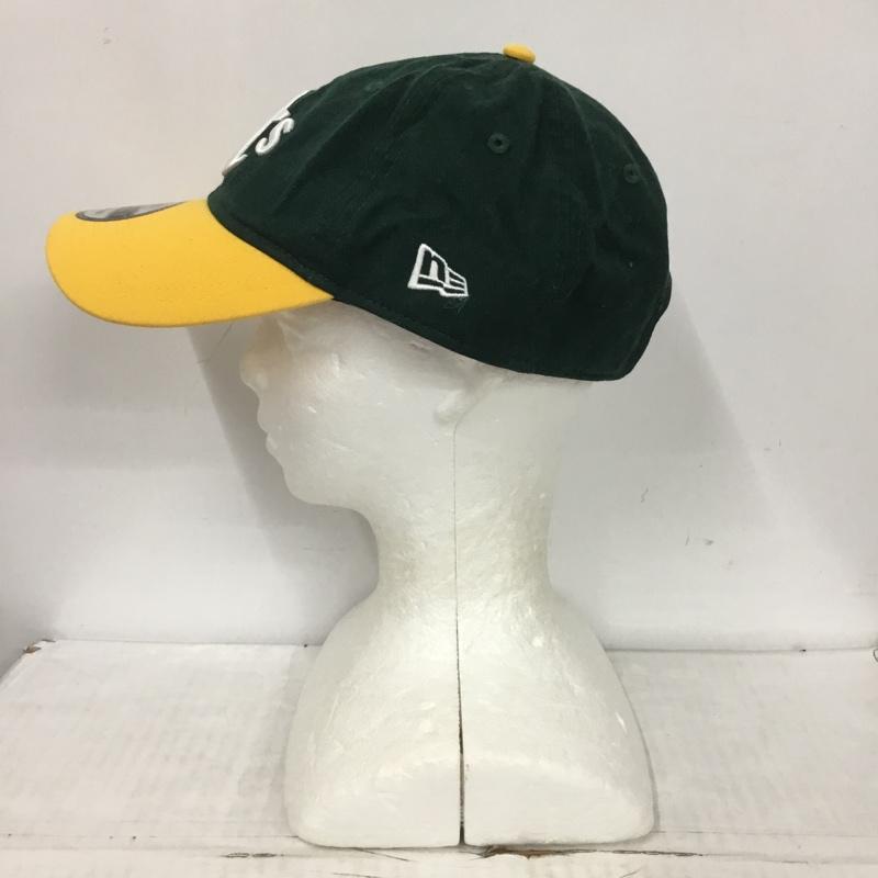 ニューエラ NEW ERA 帽子 キャップ オークランド アスレチックス As コットン ロゴ、文字 黄 / イエロー / X 緑 / グリーン /  メンズ USED 古着 中古 10124144