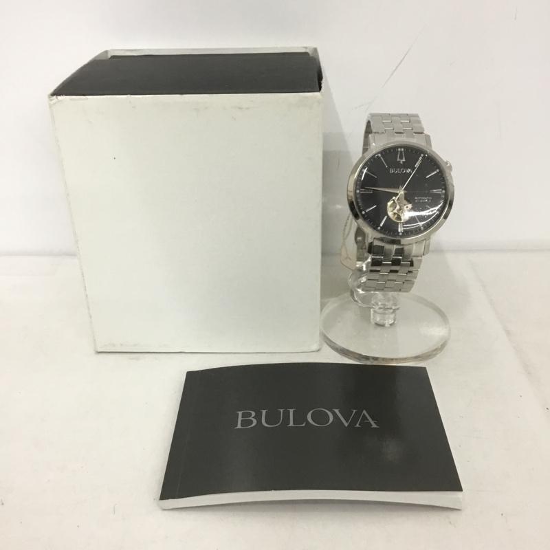 ブローバ BULOVA 腕時計 アナログ（自動巻き） 96A199 箱有 ロゴ、文字 黒 / ブラック / X 銀 / シルバー /  メンズ USED 古着 中古 10133865