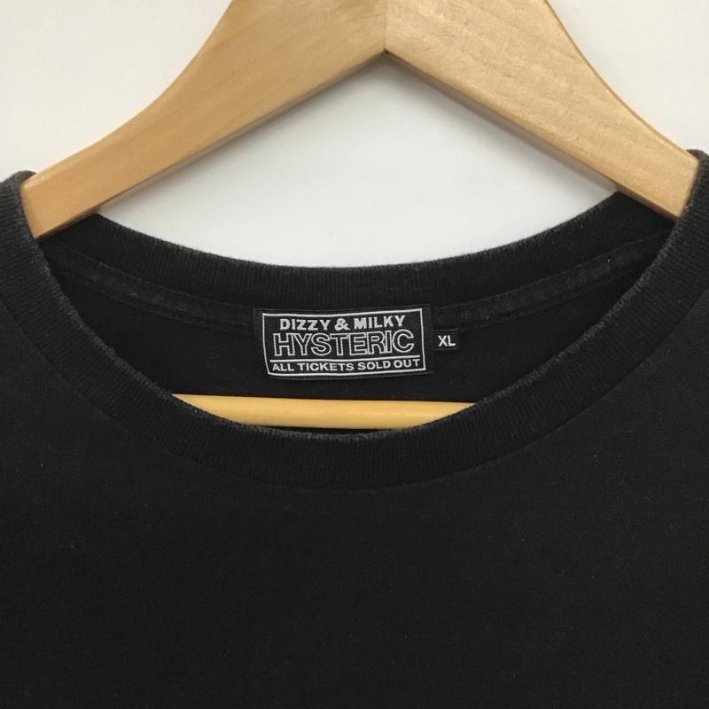 ヒステリックグラマー HYSTERIC GLAMOUR Tシャツ 半袖 半袖カットソー プリントTシャツ クルーネックカットソー XL プリント 黒 / ブラック /  メンズ USED 古着 中古 10146835