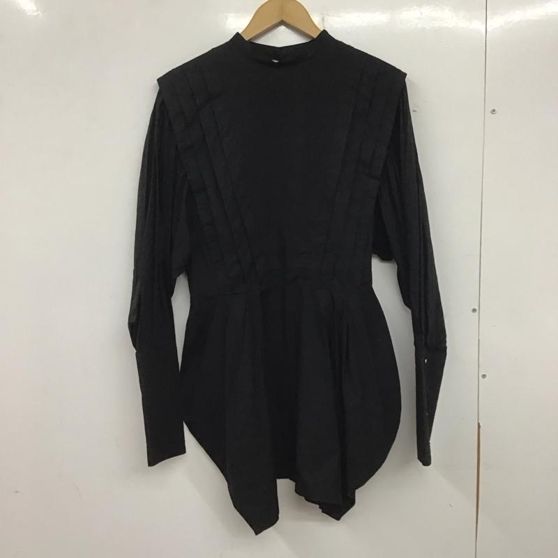 スライ SLY ワンピース ミニスカート 030BSY33-0010 TUCKDRAPEシャツワンピース 1 無地 黒 / ブラック /  レディース USED 古着 中古 10139538