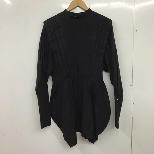スライ SLY ワンピース ミニスカート 030BSY33-0010 TUCKDRAPEシャツワンピース 1 無地 黒 / ブラック /  レディース USED 古着 中古 10139538