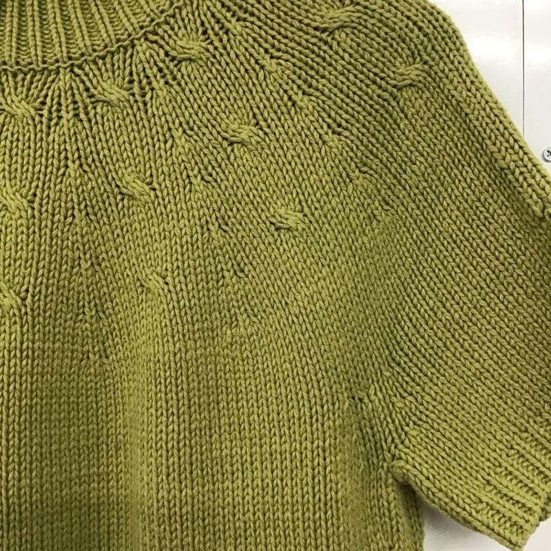 バーバリーロンドン Burberry London ニット、セーター 半袖 半袖ニットカットソー クルーネック セーター FREE 無地 緑 / グリーン /  レディース USED 古着 中古 10142451