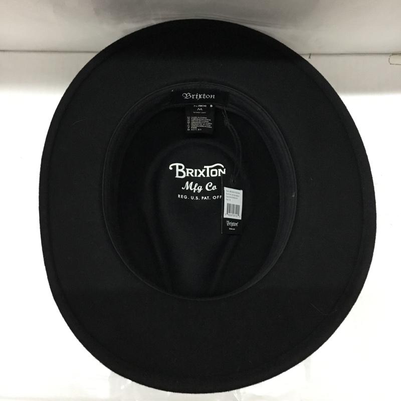 ブリクストン BRIXTON 帽子 ハット MESSER FEDORA 中折れハット 58cm 無地 黒 / ブラック /  メンズ USED 古着 中古 10106347