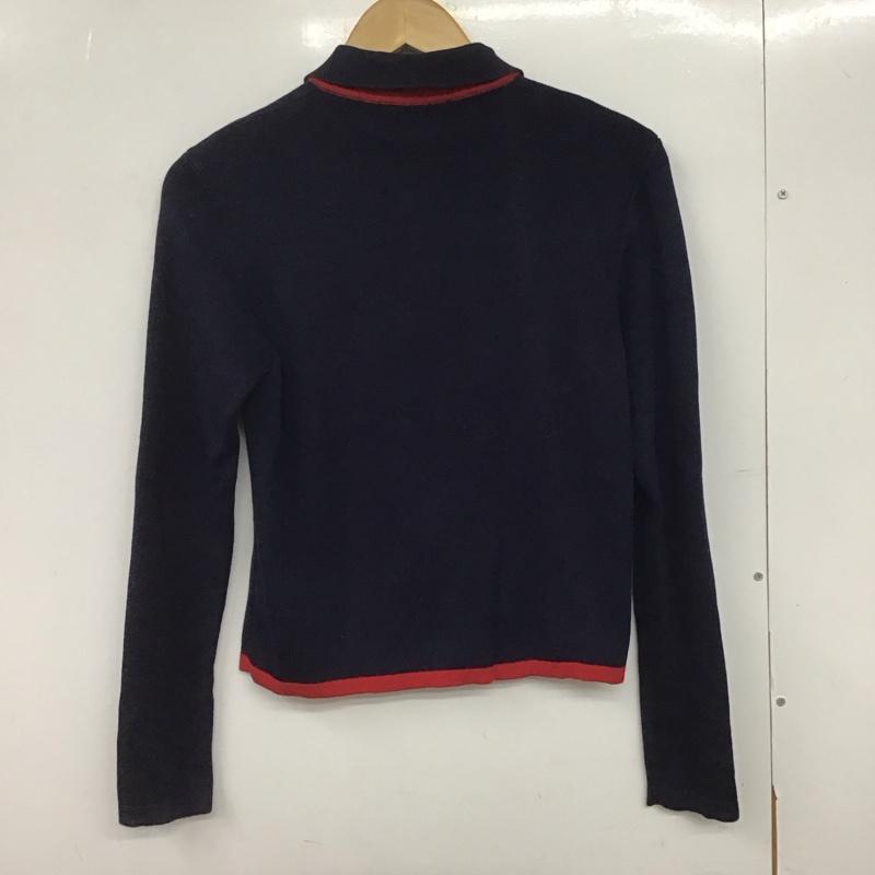 ラルフローレン RALPHLAUREN カーディガン 長袖 L 無地 紺 / ネイビー /  レディース USED 古着 中古 10146139