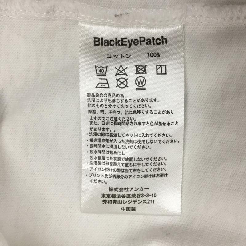 ブラックアイパッチ Black eye patch Tシャツ 半袖 半袖カットソー プリントTシャツ クルーネックカットソー M プリント 白 / ホワイト /  メンズ USED 古着 中古 10116586