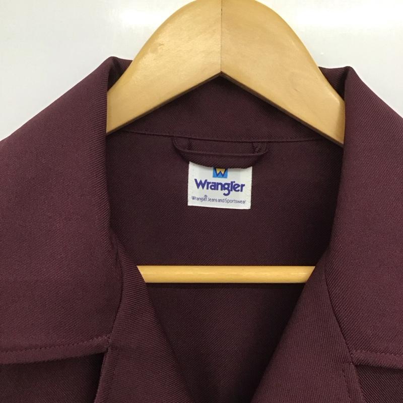 ラングラー Wrangler シャツ、ブラウス 半袖 半袖シャツ 無地シャツ ポケットシャツ M ロゴ、文字 えんじ / ワインレッド /  メンズ USED 古着 中古 10148294