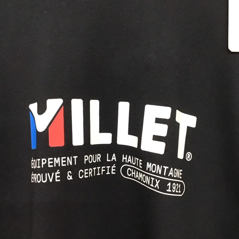 ミレー MILLET Tシャツ 半袖 半袖カットソー プリントTシャツ クルーネックカットソー L プリント 黒 / ブラック /  メンズ USED 古着 中古 10132271