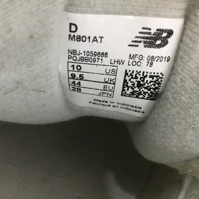 ニューバランス New Balance スニーカー スニーカー M801 AT 28cm 28.0cm ロゴ、文字 灰 / グレー / X 黒 / ブラック /  メンズ USED 古着 中古 10142716