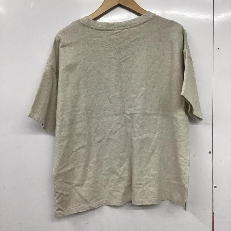 ニコアンド niko and... Tシャツ 半袖 M ロゴ、文字 X プリント 灰 / グレー /  レディース USED 古着 中古 10150853