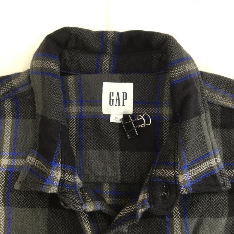 ギャップ GAP ジャケット、上着 ジャケット、ブレザー シャツジャケット XL チェック 青 / ブルー / X 紺 / ネイビー /  メンズ USED 古着 中古 10137350